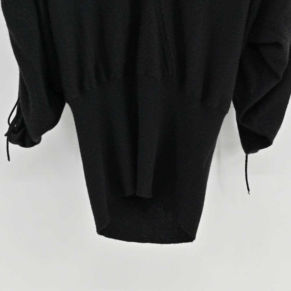 Missoni Womens Cashmere Silk Sweater Size 6 Black Ruched Sleeve Quiet Luxury - Picture 11 of 14